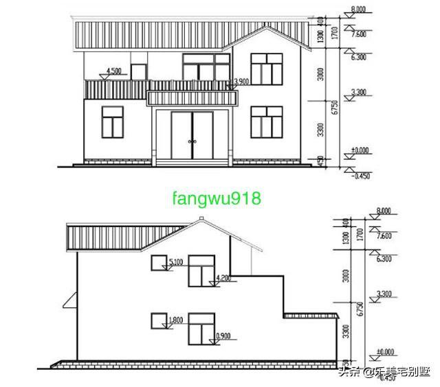 二层农家小院中式别墅户型设计，猪圈+禽舍+农具房