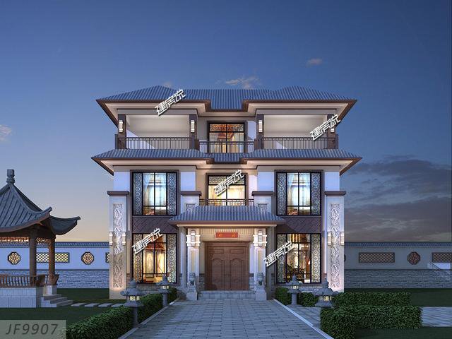 这款新中式别墅，在湖南农村建一栋，轰动十里八乡