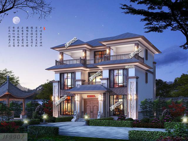 这款新中式别墅，在湖南农村建一栋，轰动十里八乡