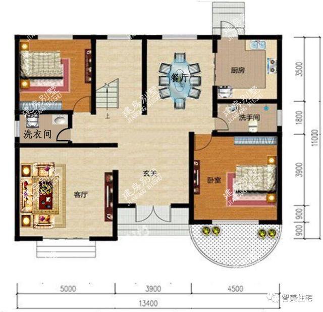 4栋用文化石装饰外观的别墅，精致惹人爱，造价25-30万