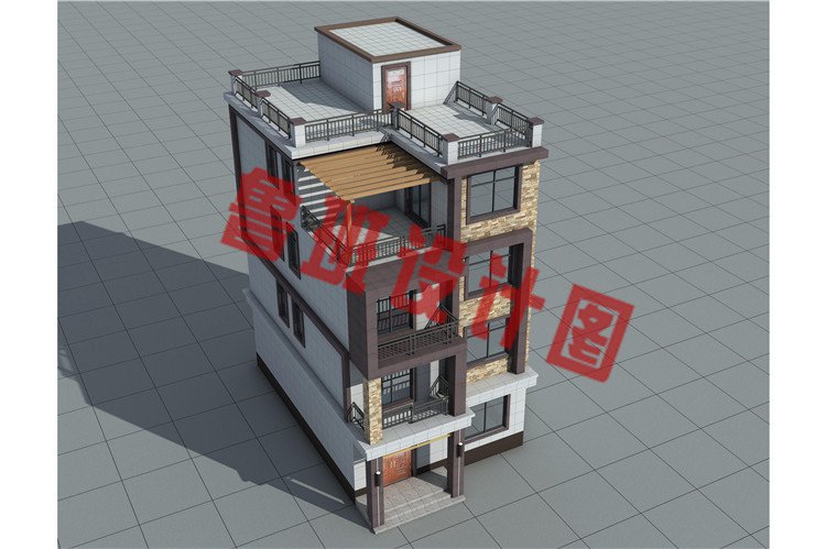 新款农村四层小户型别墅外观图