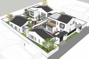 二层别墅设计图纸，使得整栋建筑热情洋溢。