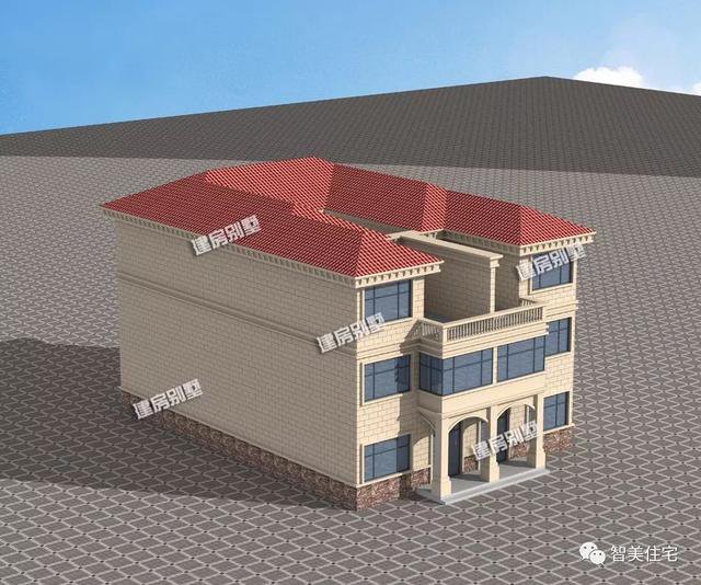 东西面不能采光，用天井的双拼别墅，每户8个卧室好强大
