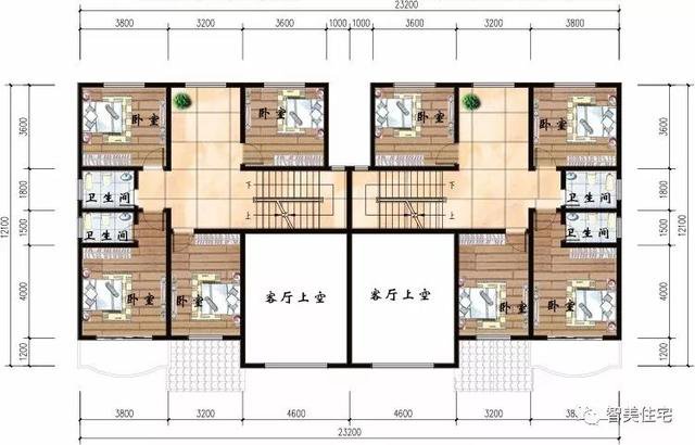 面宽20米以上的双拼和三拼别墅，造型很气派，全村人都来夸