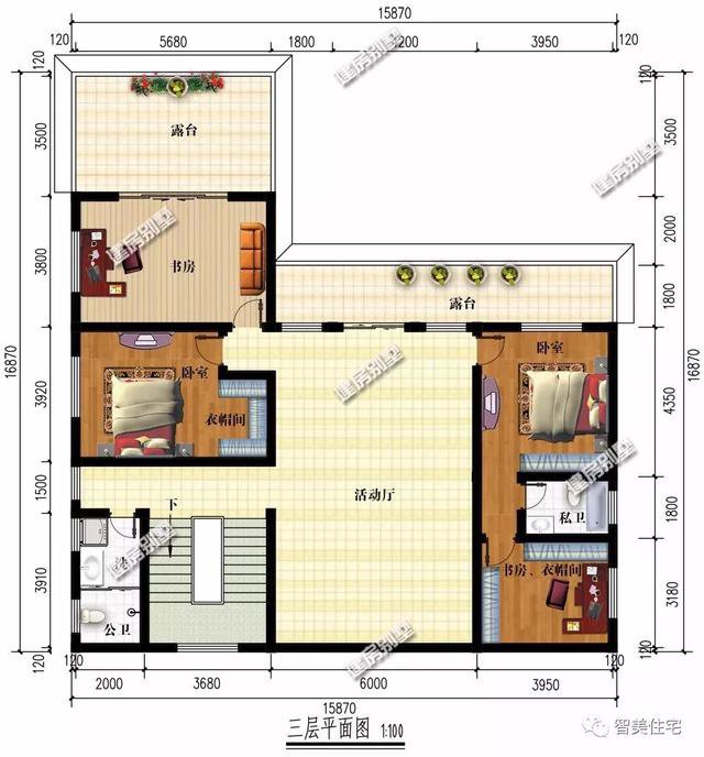 L型宅基地上建中式别墅，两款户型可选，盖全村最靓住宅