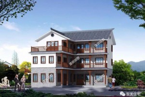 L型三层别墅设计图纸，两款户型可选，盖全村最靓住宅。