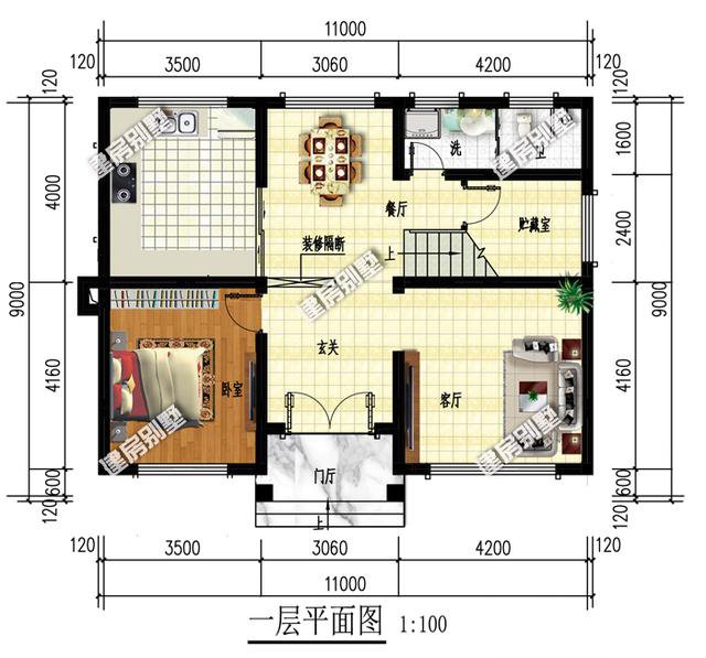 农村二层别墅户型，主体造价低还实用，我有20万就建第一栋