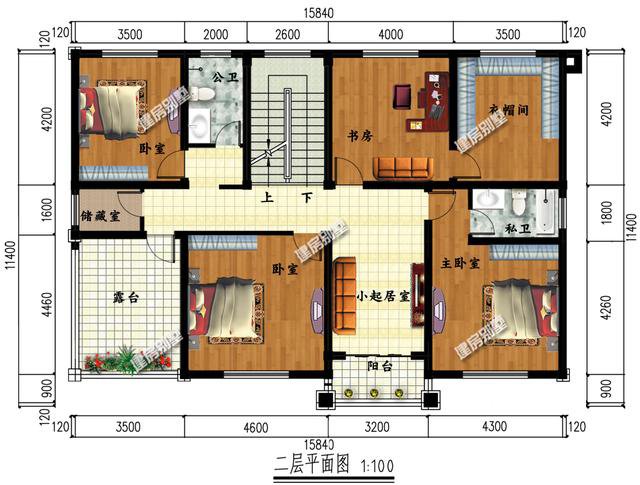 农村二层别墅户型，主体造价低还实用，我有20万就建第一栋