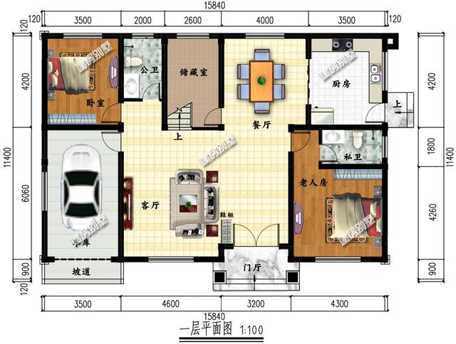 农村二层别墅户型，主体造价低还实用，我有20万就建第一栋