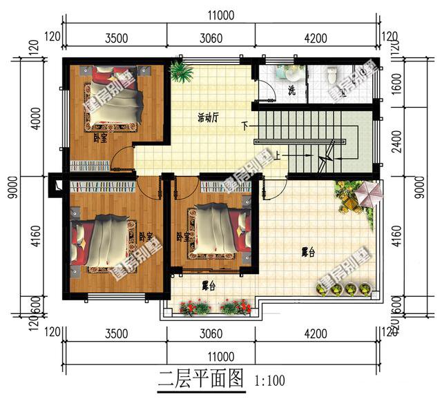 农村二层别墅户型，主体造价低还实用，我有20万就建第一栋