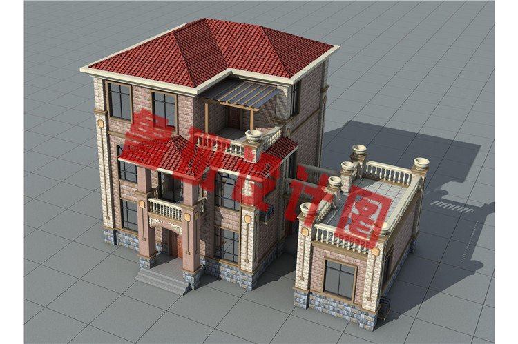 17X12米简单实用农村三层别墅设计图片