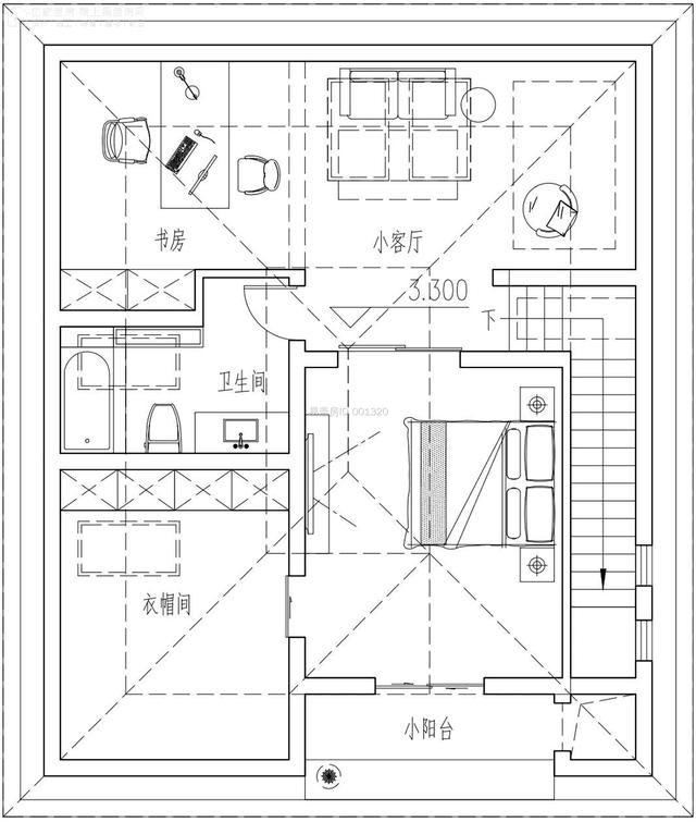 30W主房+阁楼，江苏南通储家现代别墅，9m×10.8m