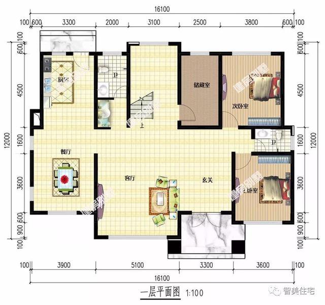 面宽16米多的欧式别墅，客厅挑空设计，建好后村里人都来夸