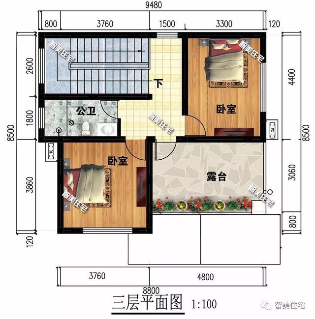 9.48×8.5米农村别墅，小宅基地上这样建，造价26万