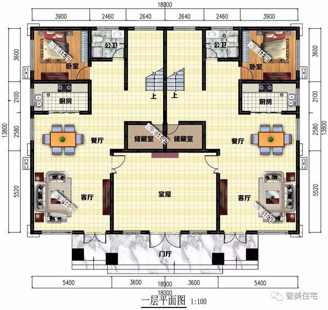 共堂屋设计的欧式豪华双拼别墅，客厅挑空，真正的大户人家