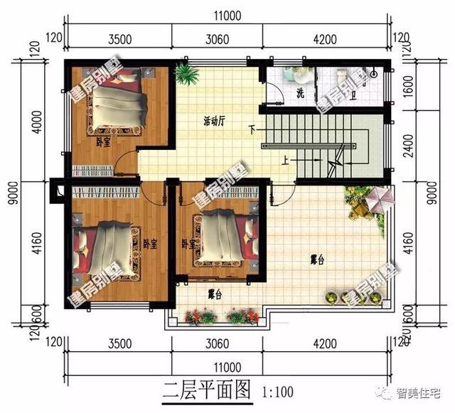 外观设计很美的二层别墅，第一栋带车库，第二栋造价仅18万