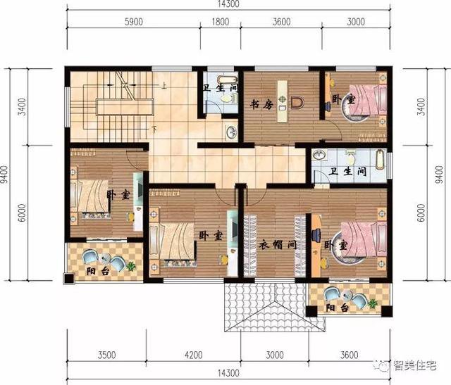 主体建造用框架结构的两层别墅，第一栋像城堡，第二栋带车库