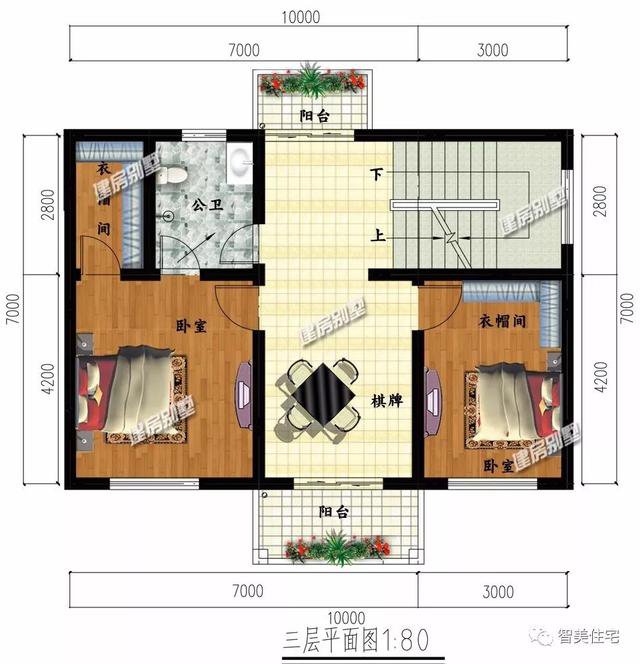 进深7米多的两栋农村别墅，生活同样方便，造价也经济