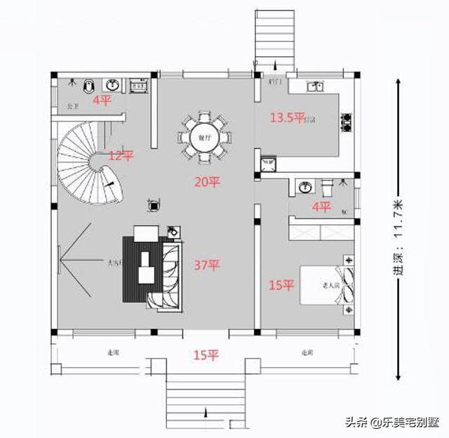 农村二层自建别墅，占地约12x11米，只要25万