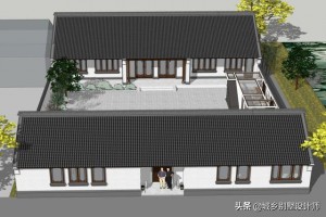 新中式别墅设计效果图，展现出古韵和历史感。