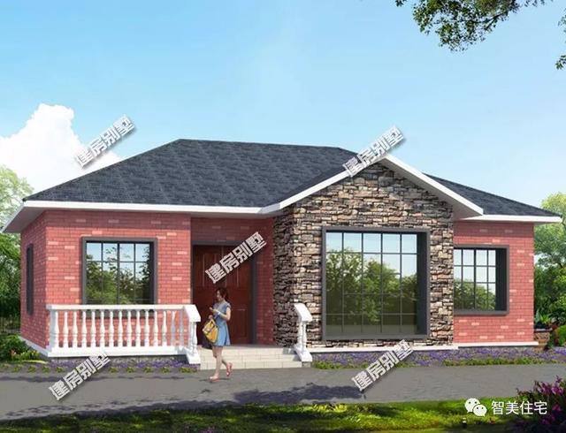 美观实用的一层自建房，每栋造价16万，这样建房太值了