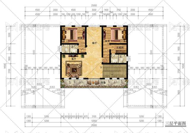 宅基地大的一定建这栋中式别墅，办公住宅一体化，打造乡村新定义