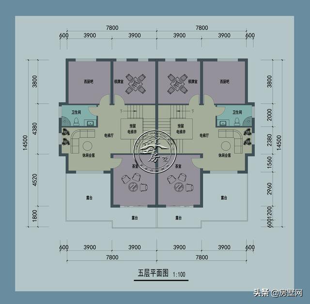 五层豪华双拼别墅，挑高客厅+地下室，家有俩兄弟，这样建准没错