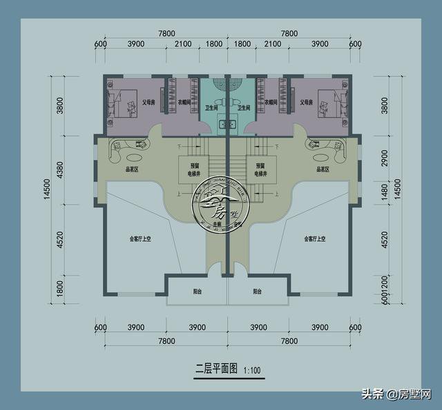 五层豪华双拼别墅，挑高客厅+地下室，家有俩兄弟，这样建准没错