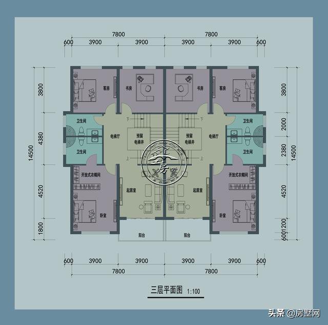 五层豪华双拼别墅，挑高客厅+地下室，家有俩兄弟，这样建准没错