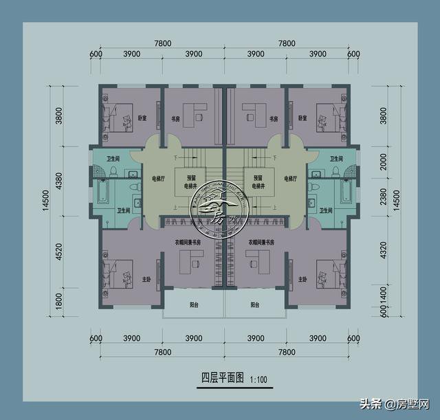 五层豪华双拼别墅，挑高客厅+地下室，家有俩兄弟，这样建准没错