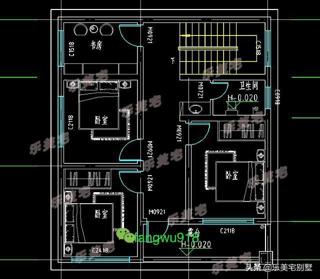 2栋18万90㎡2厅4房乡村自建二层小户型别墅设计方案