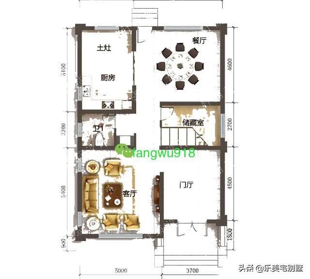 带堂屋新农村别墅，第2套有传统土灶，乡村住宅该有的样子