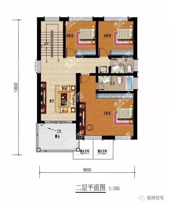 宽9米多的两层小别墅，第二栋总面积一百多，造价16万