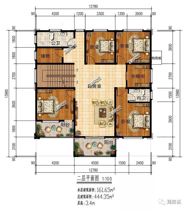 面宽12米的欧式别墅，老家建一栋，过年回去有面子