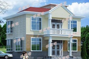 农村建简约小别墅案例，属于经济实用的户型。