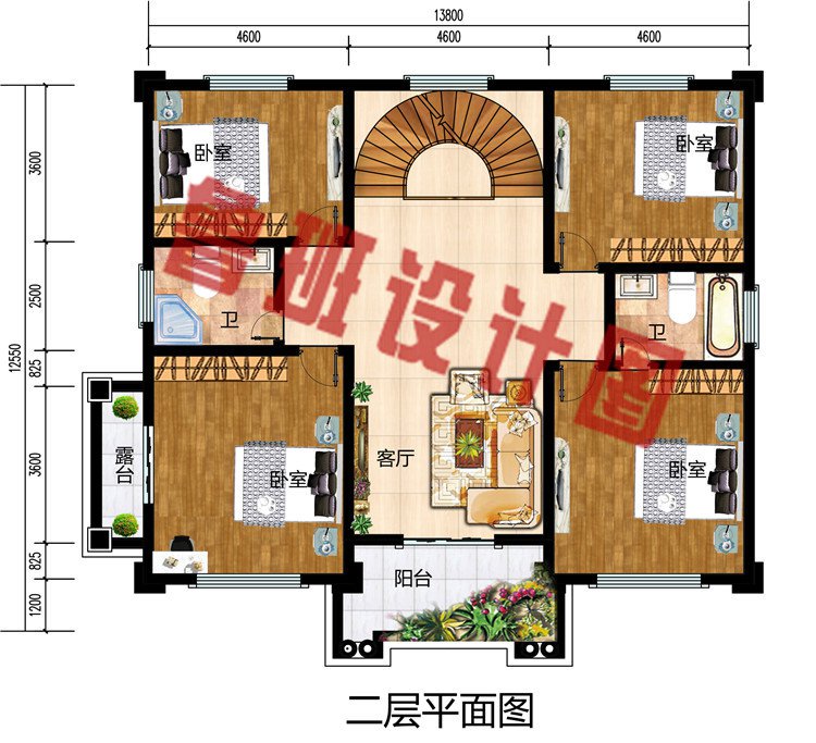 农村四层别墅自建房屋设计图，外观效果非常气派