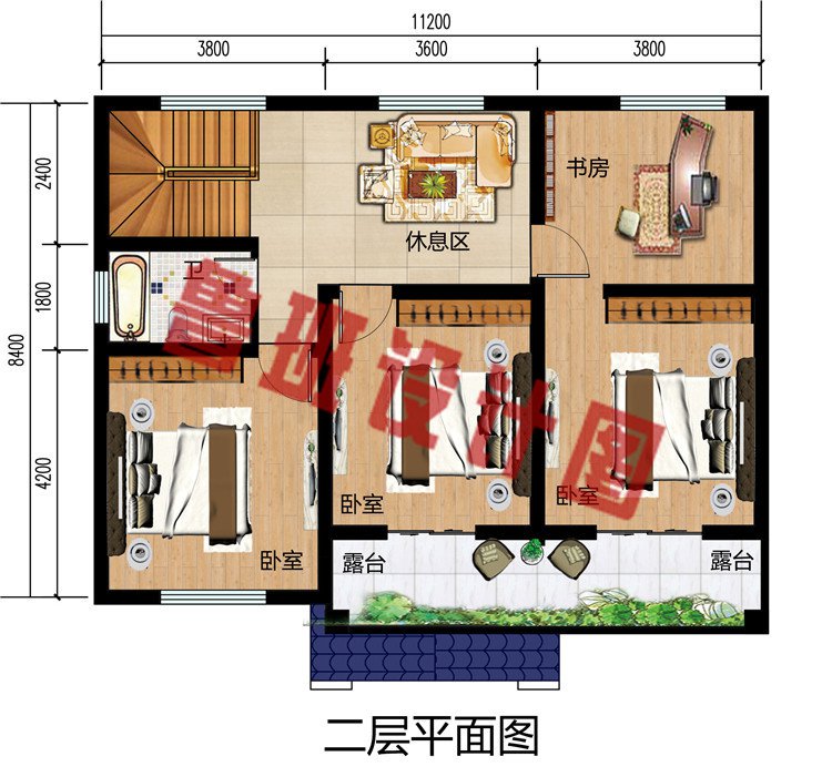 13万-18万二层新中式小楼设计图，简约而不简单