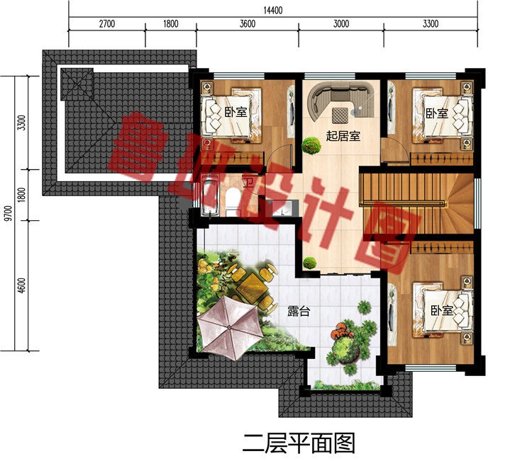 带柴火房二层自建房别墅设计图，户型紧凑实用