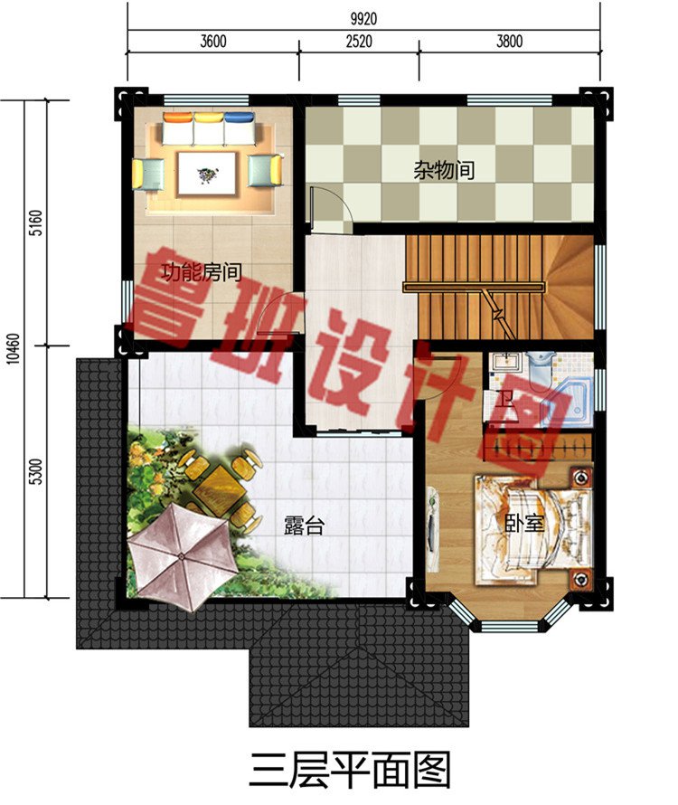 经典小户型欧式农村三层楼别墅设计图，外观图片简洁大方