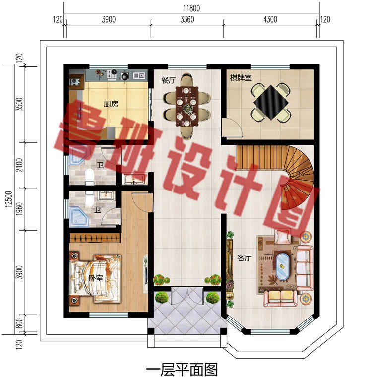 农村2018新式二层楼房设计图纸，空间利用率高