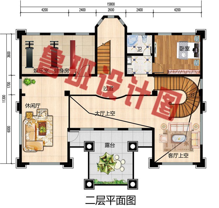 农村四层超大气别墅设计图，经典的欧式外观