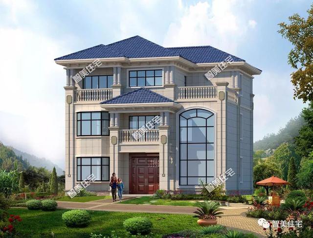 建房尺寸相同的两款别墅户型，客厅挑空设计，建的人已破千
