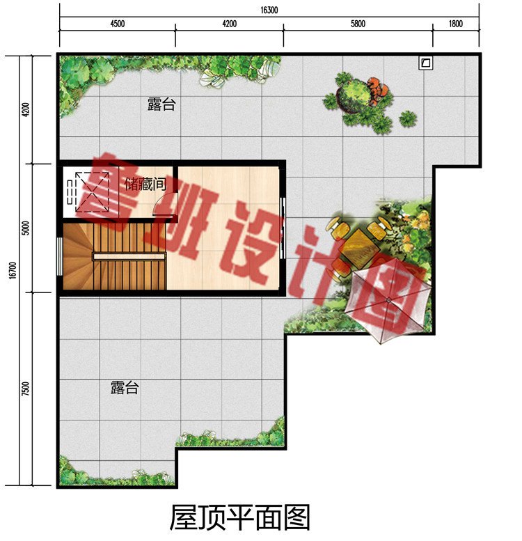 大户型三层现代风格别墅设计图含外观效果图，平屋顶设计