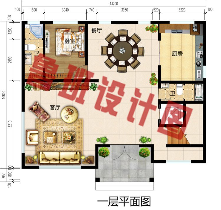 50万高端四层住宅别墅设计图，挑空客厅+落地窗，外观很气派。