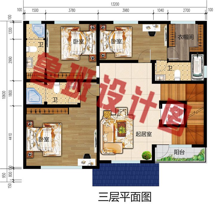 50万高端四层住宅别墅设计图，挑空客厅+落地窗，外观很气派。