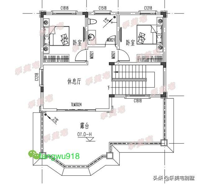 新农村二层半别墅，落地窗+挑空客厅，现在住房的高端标配