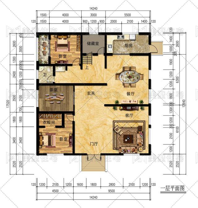 大气稳重的新中式别墅，布局实用合理，成功人士建房必备