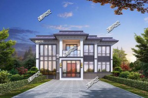 新中式别墅设计效果图，气质典雅，如诗如画。