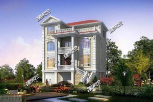 占地120平自建房户型图，洋溢着青春的气息。