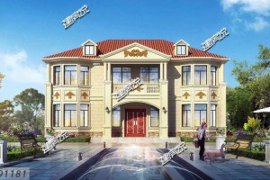 河南二层别墅设计效果图，实惠又适用。
